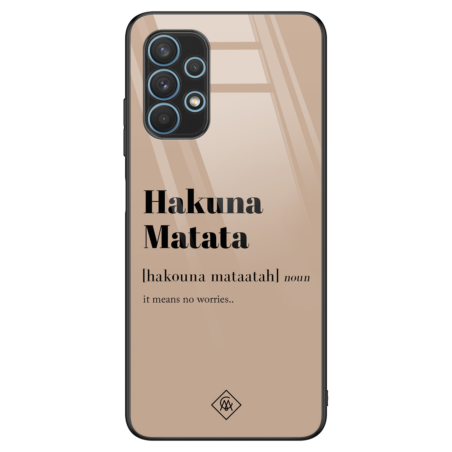 Samsung Galaxy A32 5G glazen hardcase Hakuna Matata