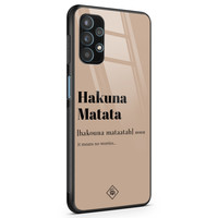 Casimoda Samsung Galaxy A32 5G glazen hardcase - Hakuna Matata