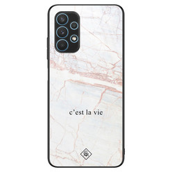 Casimoda Samsung Galaxy A32 5G glazen hardcase - C'est la vie