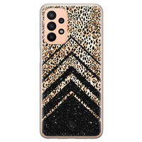 Casimoda Samsung Galaxy A23 siliconen hoesje - Chevron luipaard