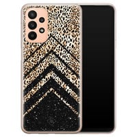 Casimoda Samsung Galaxy A23 siliconen hoesje - Chevron luipaard