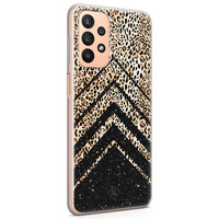 Casimoda Samsung Galaxy A23 siliconen hoesje - Chevron luipaard