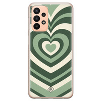 Casimoda Samsung Galaxy A23 siliconen hoesje - Groen hart swirl