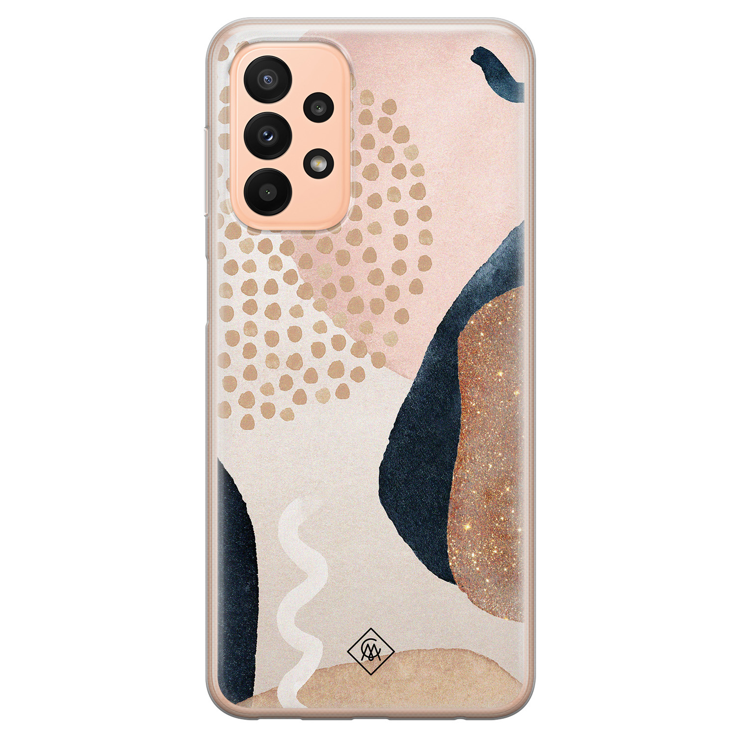 Samsung A23 hoesje siliconen - Abstract dots | Samsung Galaxy A23 case | multi | TPU backcover transparant