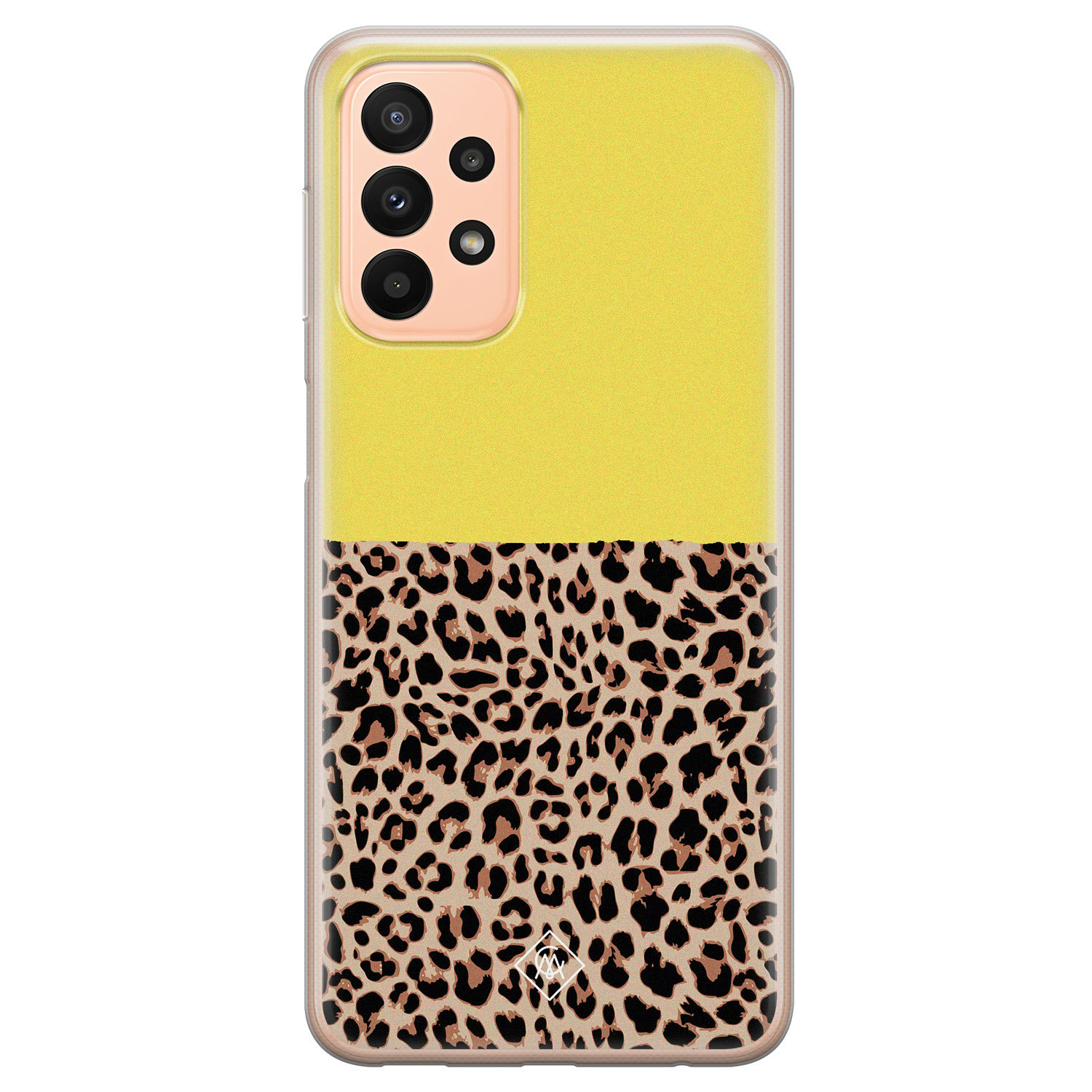 Samsung A23 hoesje siliconen - Luipaard geel | Samsung Galaxy A23 case | geel | TPU backcover transparant