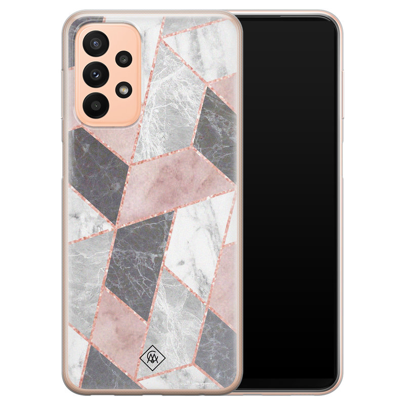 Casimoda Samsung Galaxy A23 siliconen hoesje - Stone grid