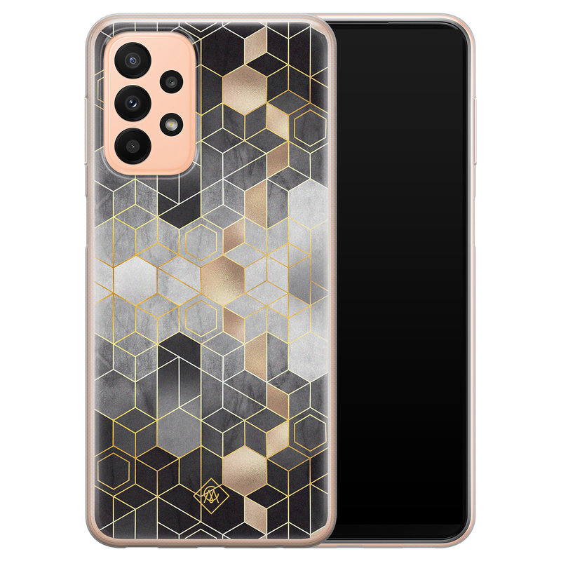 Casimoda Samsung Galaxy A23 siliconen hoesje - Grey cubes