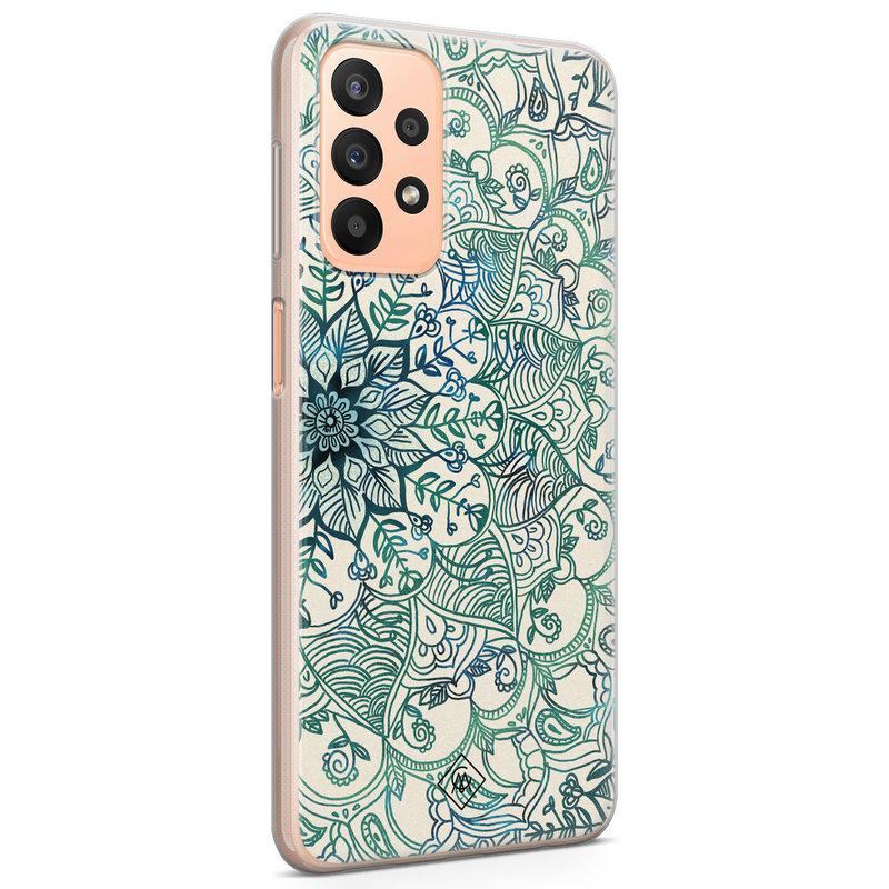 Casimoda Samsung Galaxy A23 siliconen hoesje - Mandala blauw