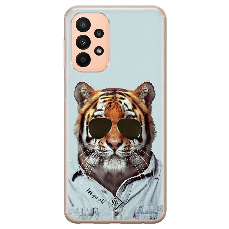 Casimoda Samsung Galaxy A23 siliconen hoesje - Tijger wild