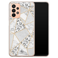 Casimoda Samsung Galaxy A23 siliconen hoesje - Stone & leopard print