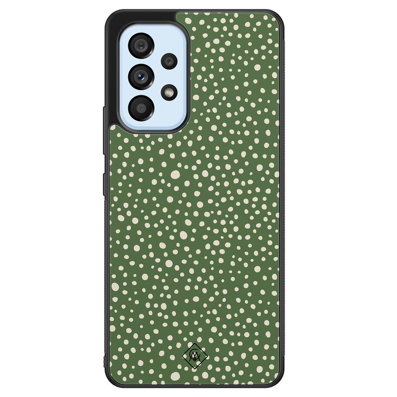 Casimoda Samsung Galaxy A53 hoesje - Green dots