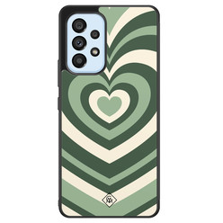 Casimoda Samsung Galaxy A53 hoesje - Hart swirl groen