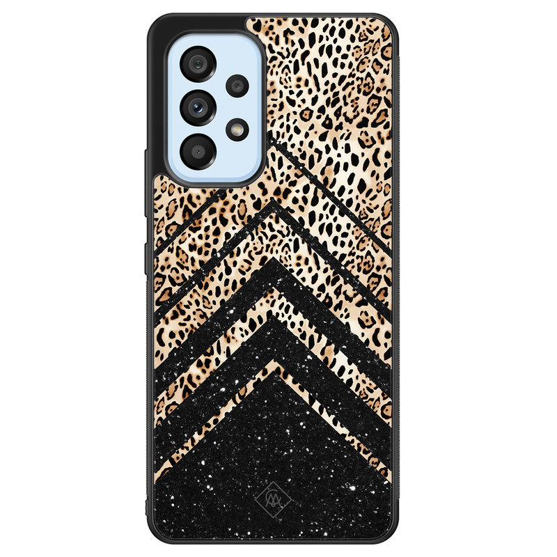 Casimoda Samsung Galaxy A53 hoesje - Chevron luipaard