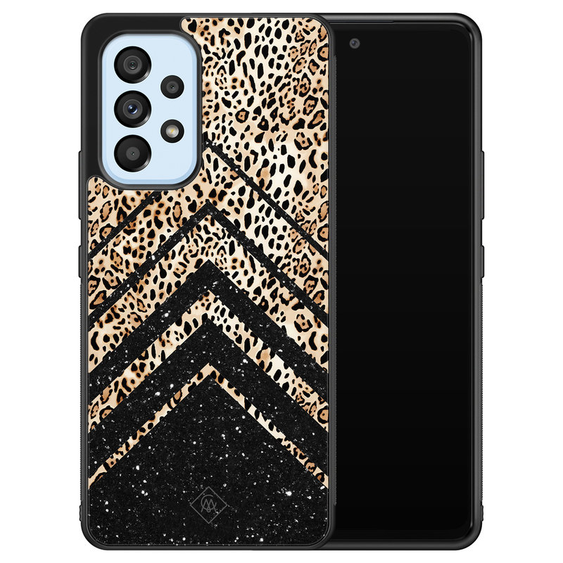 Casimoda Samsung Galaxy A53 hoesje - Chevron luipaard