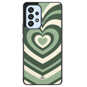 Casimoda Samsung Galaxy A33 hoesje - Hart swirl groen