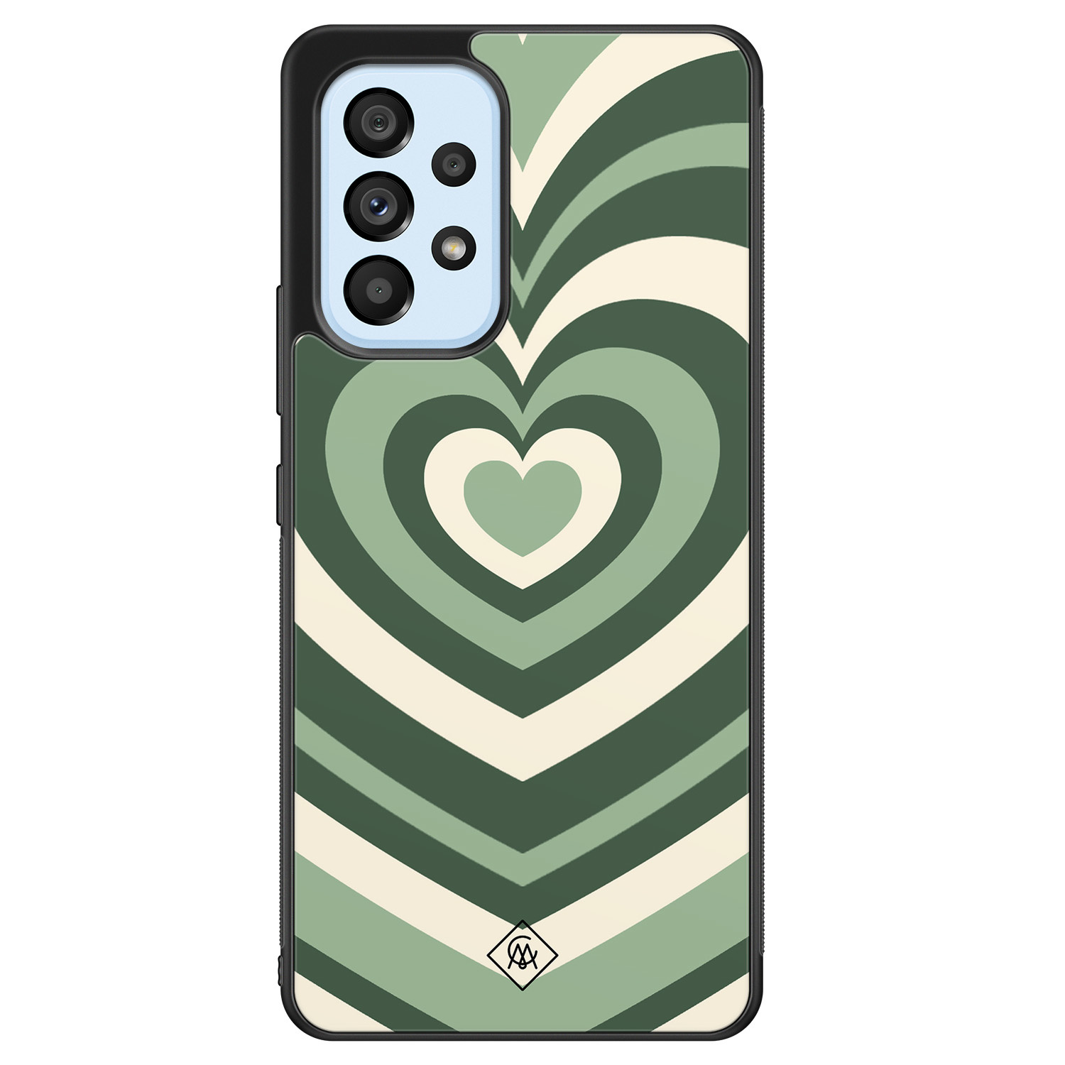 Samsung Galaxy A33 hoesje - Hart swirl groen