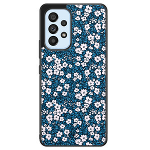 Casimoda Samsung Galaxy A33 hoesje - Bloemen blauw