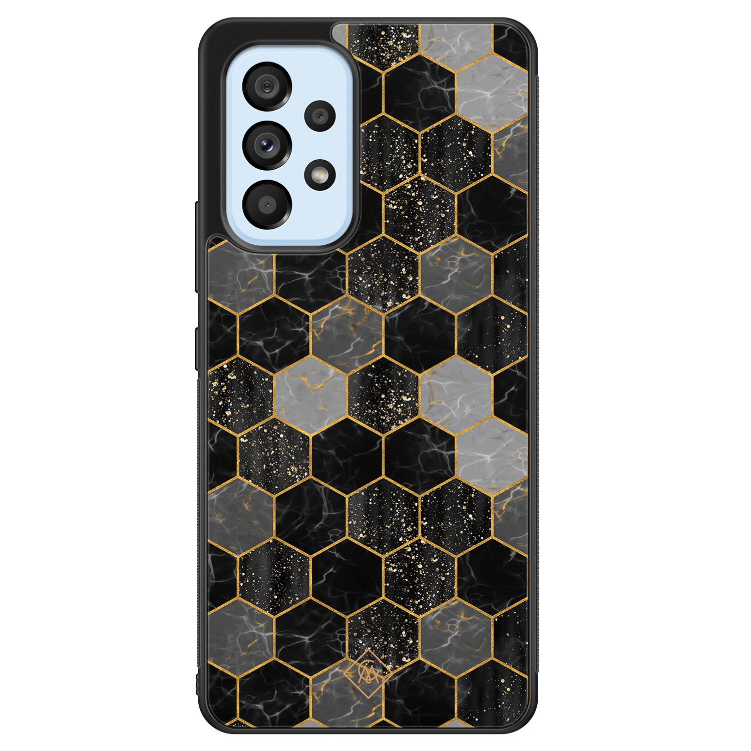 Samsung Galaxy A33 hoesje - Hexagons zwart