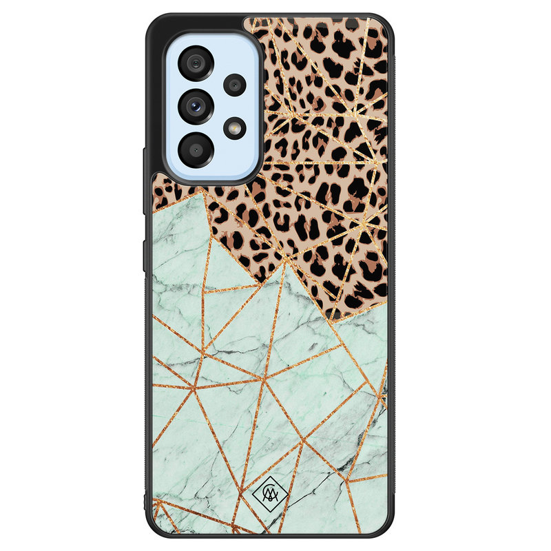 Casimoda Samsung Galaxy A33 hoesje - Luipaard marmer mint