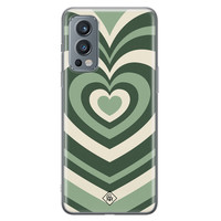 Casimoda OnePlus Nord 2 hoesje siliconen - Marmer hart swirl