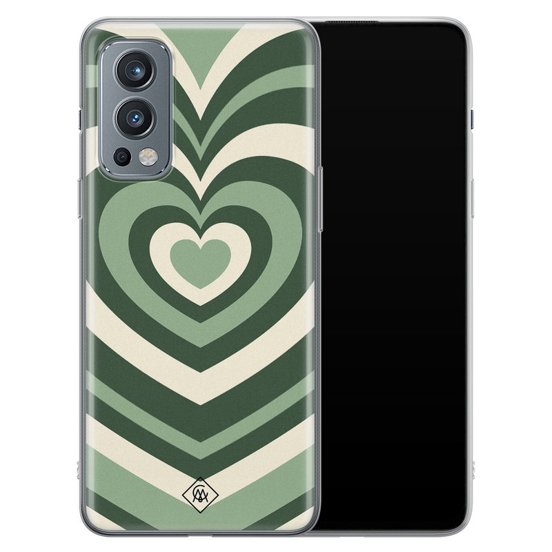 Casimoda OnePlus Nord 2 hoesje siliconen - Marmer hart swirl