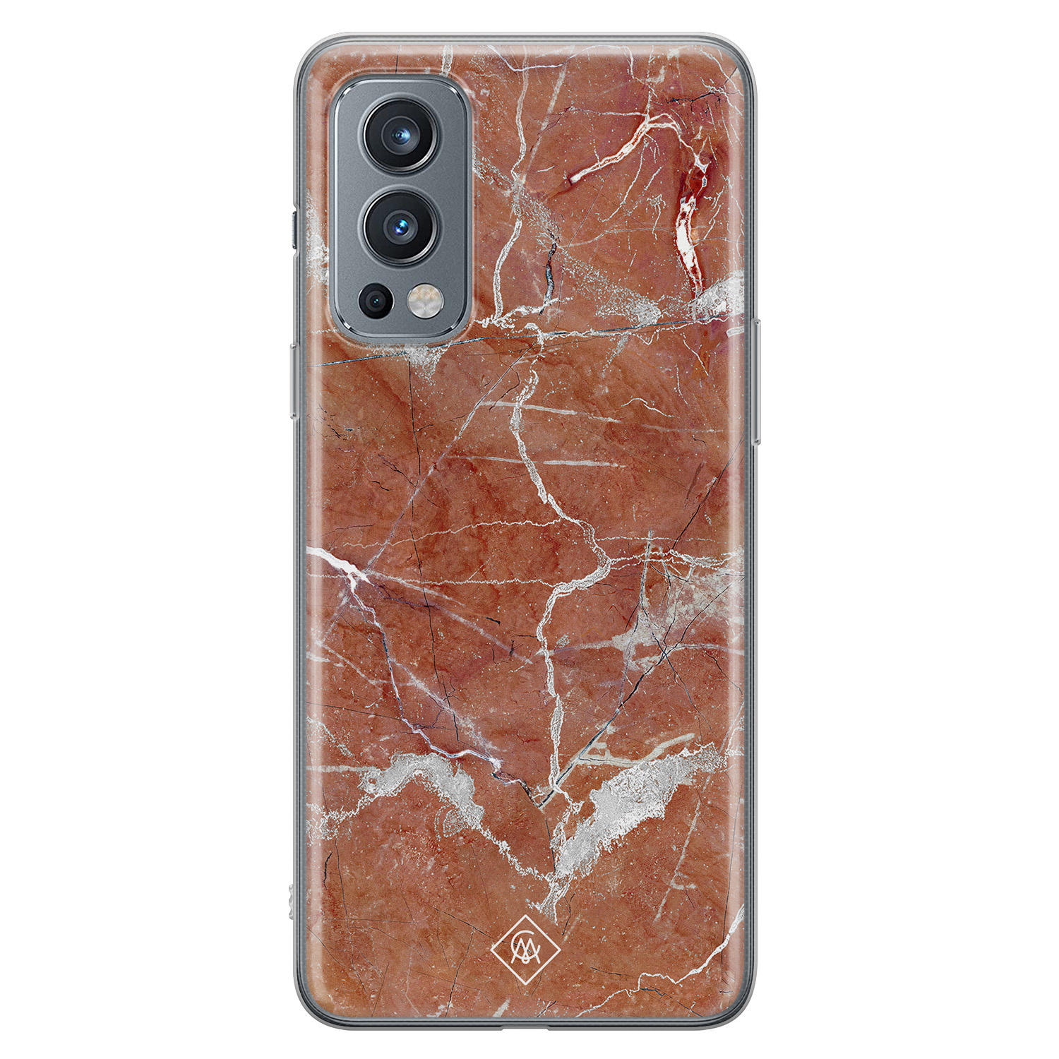 OnePlus Nord 2 hoesje siliconen - Marble sunkissed