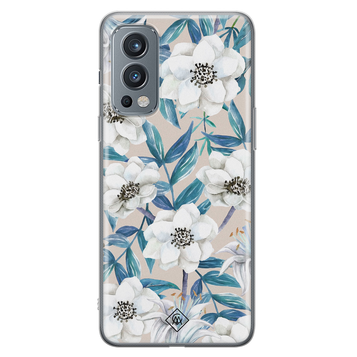 OnePlus Nord 2 hoesje siliconen - Touch of flowers