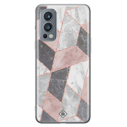 Casimoda OnePlus Nord 2 hoesje siliconen - Stone grid