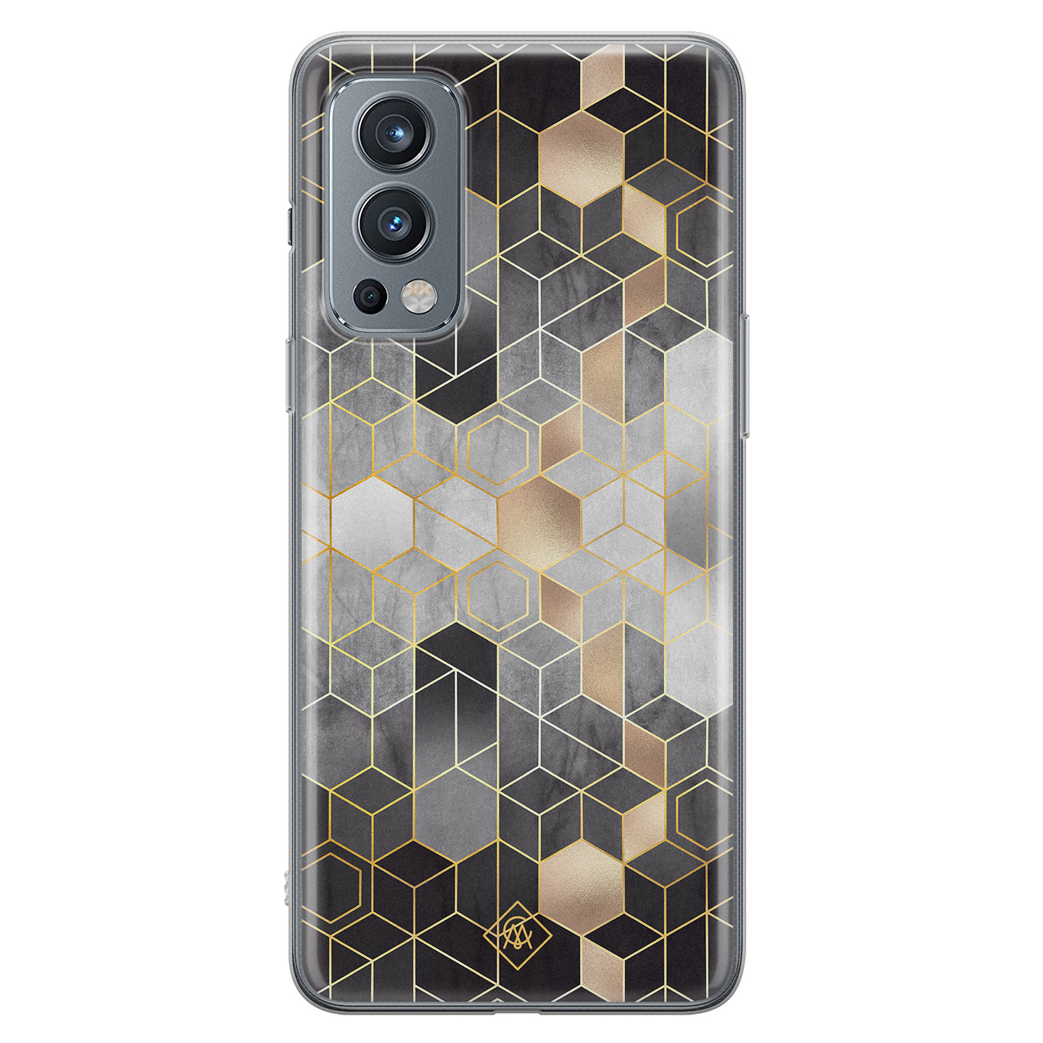 OnePlus Nord 2 hoesje siliconen - Grey cubes