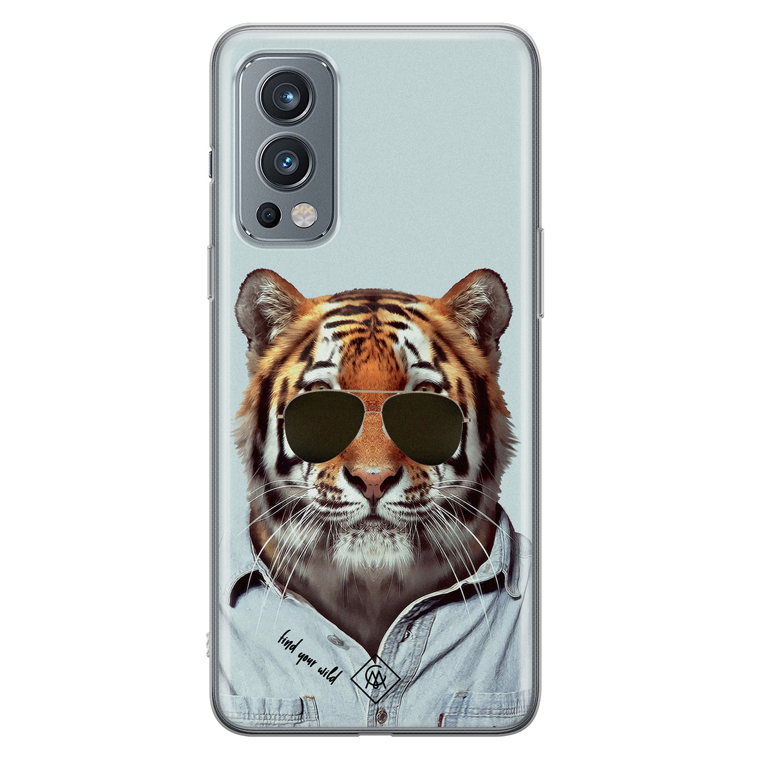 OnePlus Nord 2 hoesje siliconen - Tijger wild