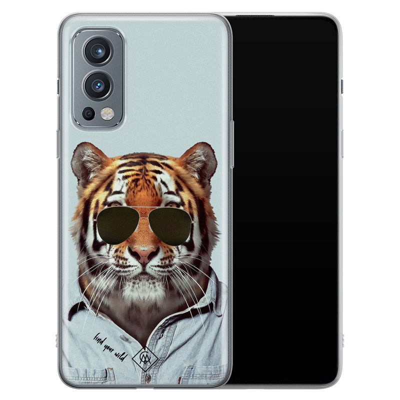 Casimoda OnePlus Nord 2 hoesje siliconen - Tijger wild