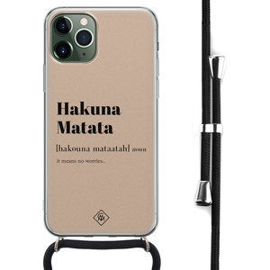 Casimoda iPhone 11 Pro Max hoesje met koord / Crossbody - Hakuna matata