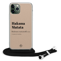 Casimoda iPhone 11 Pro Max hoesje met koord - Crossbody - Hakuna matata