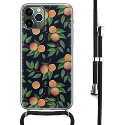 Casimoda iPhone 11 Pro Max hoesje met koord / Crossbody - Orange lemonade