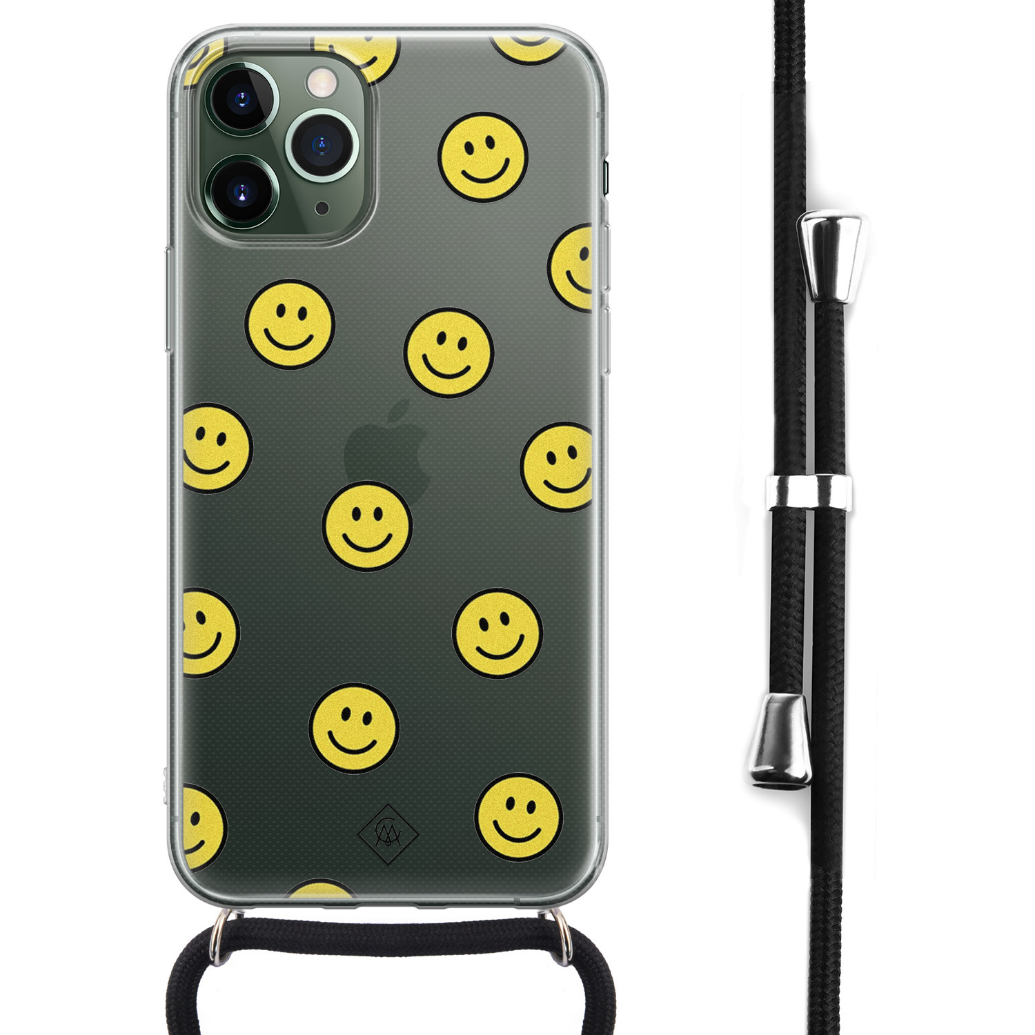 iPhone 11 Pro Max hoesje met koord - Crossbody - Smileys