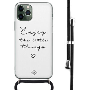 Casimoda iPhone 11 Pro Max hoesje met koord - Crossbody - Enjoy life