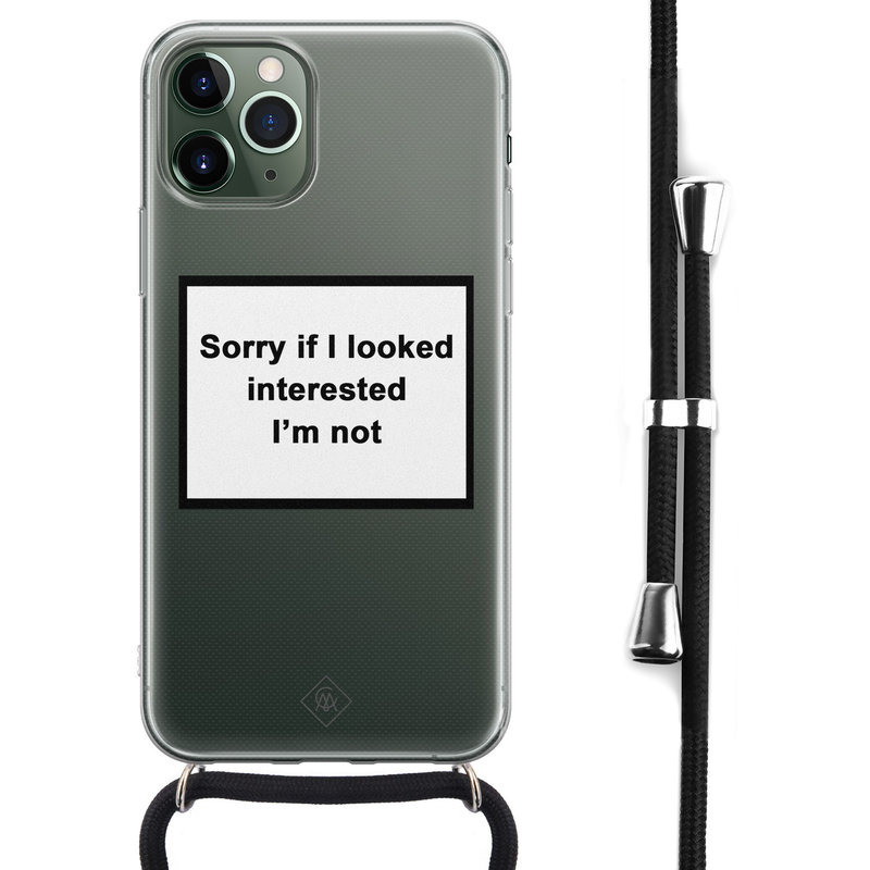 Casimoda iPhone 11 Pro Max hoesje met koord - Crossbody - Not interested