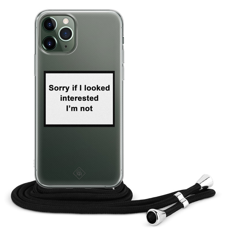 Casimoda iPhone 11 Pro Max hoesje met koord - Crossbody - Not interested