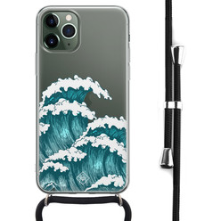 Casimoda iPhone 11 Pro Max hoesje met koord / Crossbody - Wave