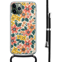 Casimoda iPhone 11 Pro Max hoesje met koord - Crossbody - Blossom