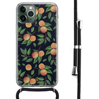 Casimoda iPhone 11 Pro hoesje met koord - Crossbody - Orange lemonade