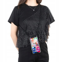 Casimoda iPhone 11 Pro hoesje met koord - Crossbody - Hart streepjes