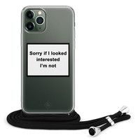 Casimoda iPhone 11 Pro hoesje met koord - Crossbody - Not interested