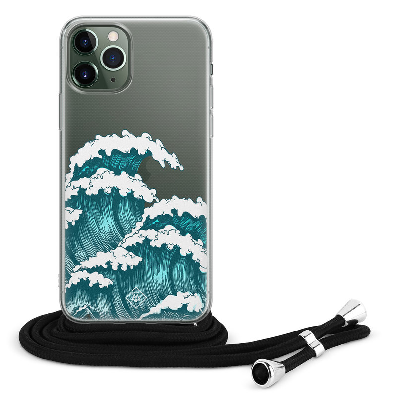 Casimoda iPhone 11 Pro hoesje met koord - Crossbody - Wave