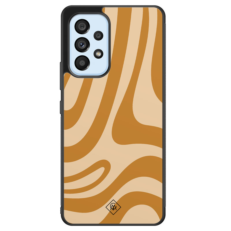 Casimoda Samsung Galaxy A53 hoesje - Swirl geel