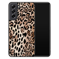 Casimoda Samsung Galaxy S21 FE hoesje - Golden wildcat