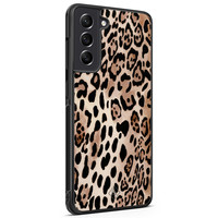 Casimoda Samsung Galaxy S21 FE hoesje - Golden wildcat