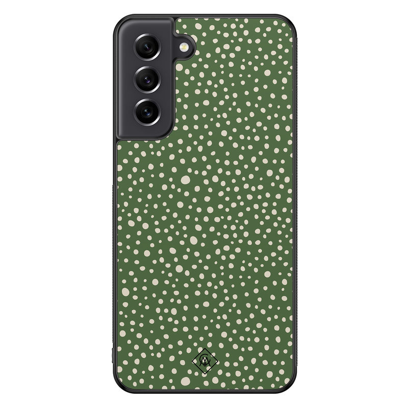 Casimoda Samsung Galaxy S21 FE hoesje - Green dots