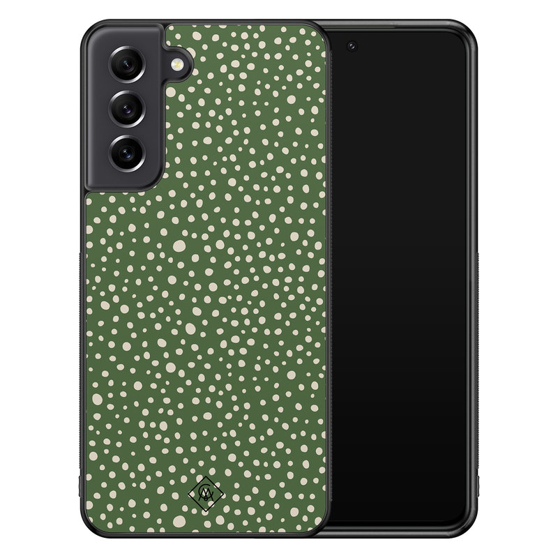 Casimoda Samsung Galaxy S21 FE hoesje - Green dots