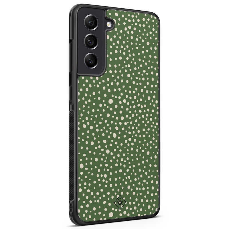 Casimoda Samsung Galaxy S21 FE hoesje - Green dots